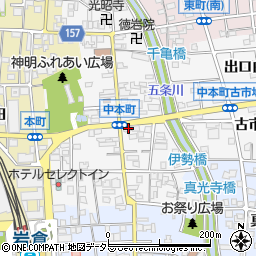 愛知県岩倉市中本町中市場21周辺の地図