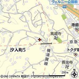 神奈川県横須賀市汐入町5丁目28周辺の地図