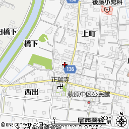 愛知県一宮市萩原町萩原下町4周辺の地図