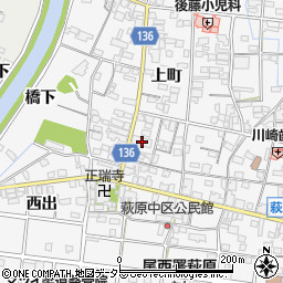 愛知県一宮市萩原町萩原下町77周辺の地図