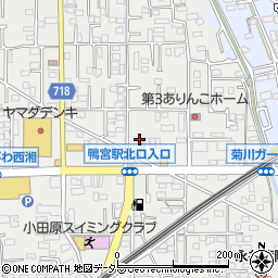 神奈川県小田原市鴨宮349-1周辺の地図