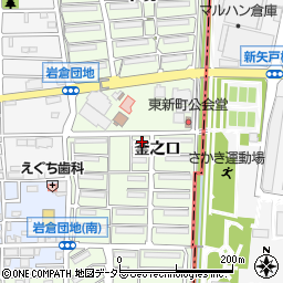 愛知県岩倉市東新町釜之口周辺の地図