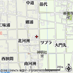 愛知県一宮市萩原町河田方北河洲289周辺の地図