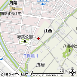 愛知県一宮市丹陽町外崎江西周辺の地図