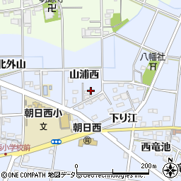 愛知県一宮市上祖父江山浦西23周辺の地図