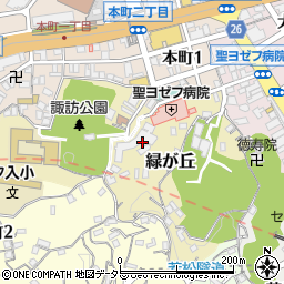神奈川県横須賀市緑が丘28周辺の地図