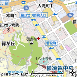 おかしのまちおか横須賀中央店周辺の地図