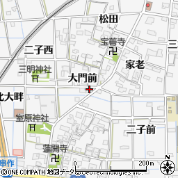 愛知県一宮市萩原町萩原大門前20周辺の地図