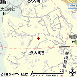 神奈川県横須賀市汐入町5丁目36周辺の地図