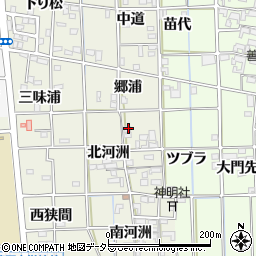 愛知県一宮市萩原町河田方北河洲9周辺の地図