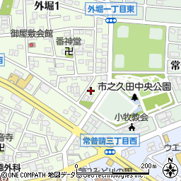 愛知県小牧市外堀1丁目149周辺の地図