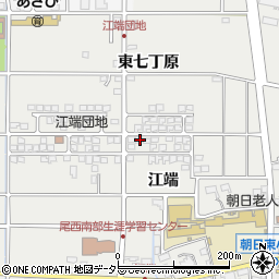 愛知県一宮市明地江端284周辺の地図