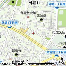 愛知県小牧市外堀1丁目229周辺の地図
