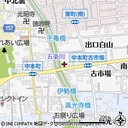 愛知県岩倉市中本町川添周辺の地図