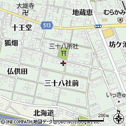 愛知県一宮市大和町妙興寺三十八社前5周辺の地図