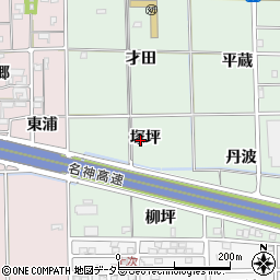 愛知県一宮市大和町妙興寺（塚坪）周辺の地図