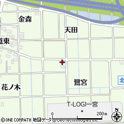 愛知県一宮市萩原町林野沼石田周辺の地図