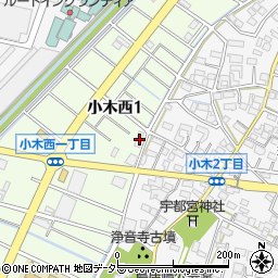 愛知県小牧市小木西1丁目76-5周辺の地図