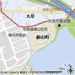 愛知県春日井市西山町1617-34周辺の地図