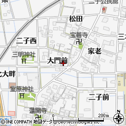 愛知県一宮市萩原町萩原大門前24周辺の地図