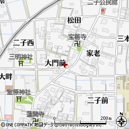 愛知県一宮市萩原町萩原大門前28周辺の地図