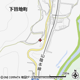 京都府綾部市下替地町山口周辺の地図