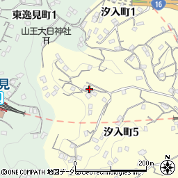 神奈川県横須賀市汐入町5丁目56-3周辺の地図