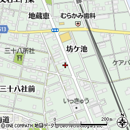 愛知県一宮市大和町妙興寺坊ケ池周辺の地図