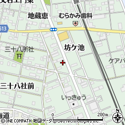 愛知県一宮市大和町妙興寺（坊ケ池）周辺の地図