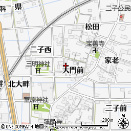 愛知県一宮市萩原町萩原大門前2周辺の地図