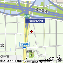 愛知県一宮市大和町北高井（千束）周辺の地図