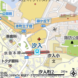 横須賀市役所政策推進部　横須賀芸術劇場周辺の地図