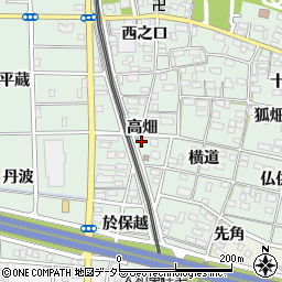 愛知県一宮市大和町妙興寺高畑周辺の地図