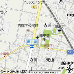 愛知県一宮市明地南古城91周辺の地図