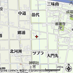 愛知県一宮市萩原町林野ツブラ周辺の地図