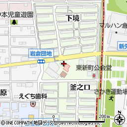 岩倉東郵便局周辺の地図