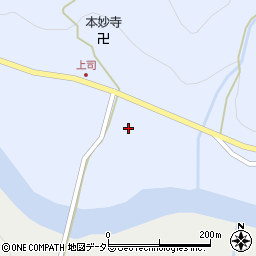 京都府南丹市美山町上司針ノ木田周辺の地図