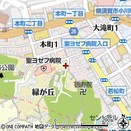 神奈川県横須賀市緑が丘1周辺の地図
