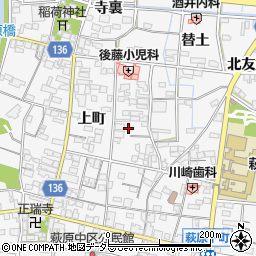 愛知県一宮市萩原町萩原御茶屋周辺の地図