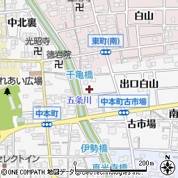 愛知県岩倉市中本町川添3周辺の地図
