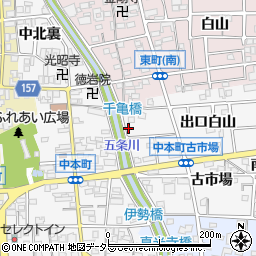 愛知県岩倉市中本町川添4周辺の地図