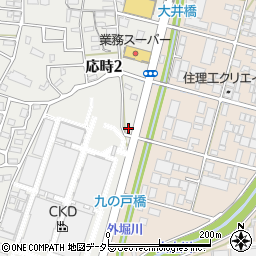 愛知県小牧市応時2丁目238周辺の地図