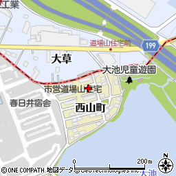 愛知県春日井市西山町1617周辺の地図