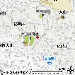 愛知県小牧市応時4丁目156周辺の地図