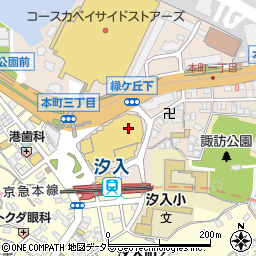 横須賀芸術劇場周辺の地図