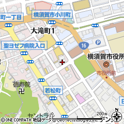 はま寿司横須賀中央店周辺の地図