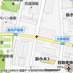 愛知県小牧市新小木周辺の地図