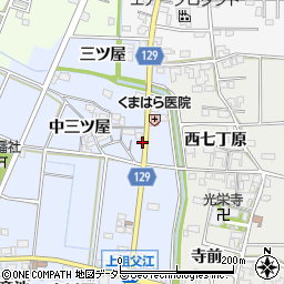 愛知県一宮市上祖父江北三ツ屋110周辺の地図