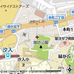神奈川県横須賀市緑が丘32周辺の地図