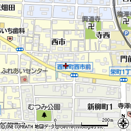 愛知県岩倉市西市町（西市前）周辺の地図